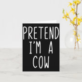 Pretend I'm A Cow Costume Halloween Funny Lazy Adu Kaart (Gele Bloem)