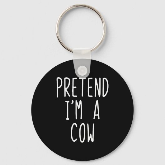 Pretend I'm A Cow Costume Halloween Funny Lazy Adu Sleutelhanger (Voorkant)