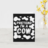Pretend I'm A Cow Funny Halloween Kaart (Gele Bloem)