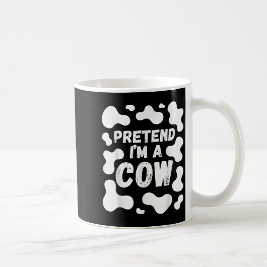 Pretend I'm A Cow Funny Halloween Koffiemok (Rechts)