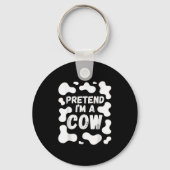 Pretend I'm A Cow Funny Halloween  Sleutelhanger (Voorkant)
