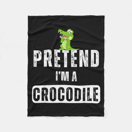 Pretend I'm A Crocodile Lazy Halloween Easy Costum Fleece Deken (Voorkant)