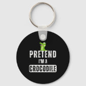 Pretend I'm A Crocodile Lazy Halloween Easy Costum Sleutelhanger (Voorkant)