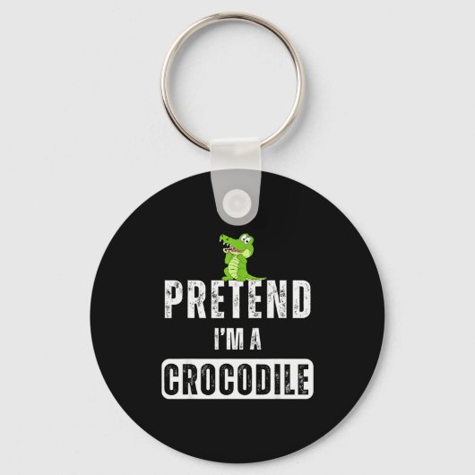 Pretend I'm A Crocodile Lazy Halloween Easy Costum Sleutelhanger (Voorkant)