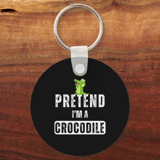 Pretend I'm A Crocodile Lazy Halloween Easy Costum Sleutelhanger (Voorkant)