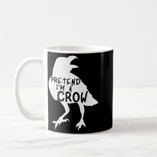 Pretend I'm A Crow Funny Lazy Halloween Costume  Koffiemok (Links)