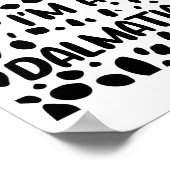 Pretend I'm A Dalmatian Costume For Women Funny Ha Poster (Hoek)
