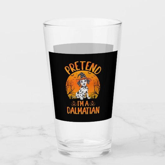 Pretend i'm a Dalmatian Dog Halloween (1) Glas (Voorkant)