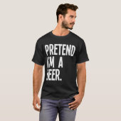 Pretend I'm A Deer Funny Halloween Party Costume  T-shirt (Voorkant volledig)