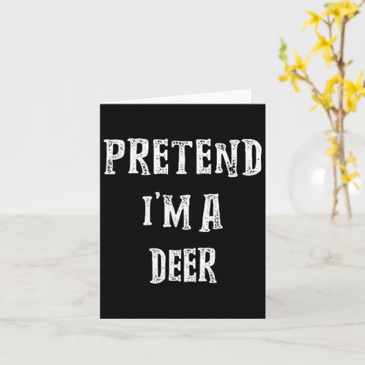 Pretend I'm A Deer Halloween Costume Couples Match Kaart (Gele Bloem)