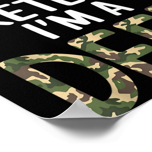 Pretend I'm A Deer Lazy Mens Womens Funny Hallowee Poster (Hoek)