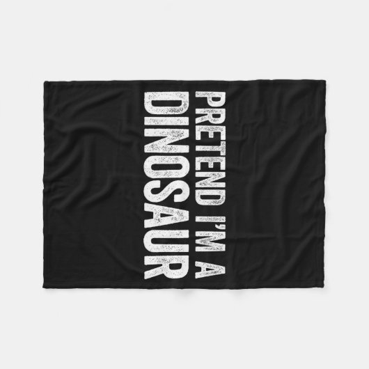 Pretend I'm A Dinosaur Shirt Adult Kids Men Women  Fleece Deken (Voorkant (Horizontaal))