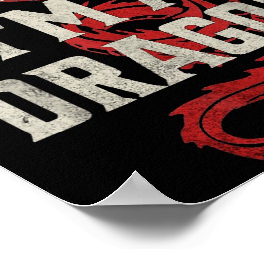 Pretend I'm A Dragon Funny Lazy Halloween Costume  Poster (Hoek)