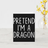 Pretend I'm A Dragon Halloween Couples Costume Mat Kaart (Gele Bloem)