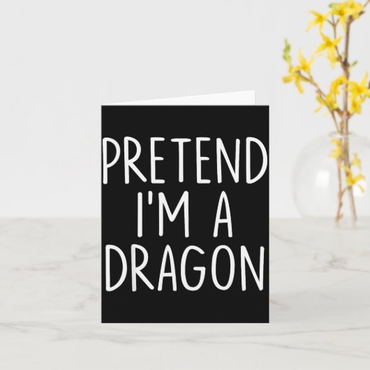 Pretend I'm A Dragon Halloween Couples Costume Mat Kaart (Gele Bloem)