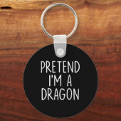 Pretend I'm A Dragon Halloween Couples Costume Mat Sleutelhanger (Voorkant)