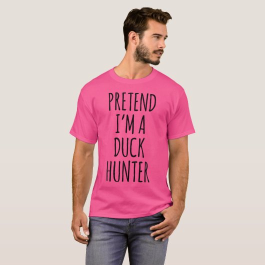 Pretend I'M A Duck Hunter Funny Halloween Animal T-shirt (Voorkant volledig)