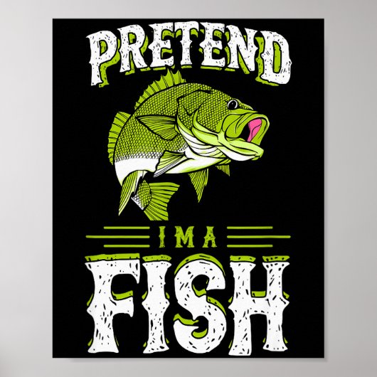 Pretend I'm A Fish B Funny Cute Lazy Halloween Cos Poster (Voorkant)