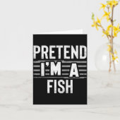 Pretend I'm A Fish Funny Halloween Costume Gift  Kaart (Gele Bloem)