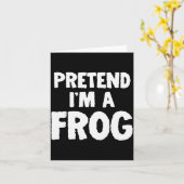 Pretend I'm A Frog Funny Halloween Costume Humor  Kaart (Gele Bloem)