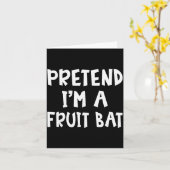 Pretend I'm A Fruit Bat Matching Costume Lazy Easy Kaart (Gele Bloem)