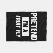 Pretend I'm A Fruit Fly Funny Halloween Costume  Fleece Deken (Voorkant (Horizontaal))