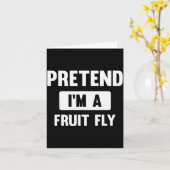 Pretend I'm A Fruit Fly Funny Halloween Costume  Kaart (Gele Bloem)