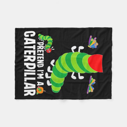 Pretend I'm A Funny Lazy Halloween Costume Fleece Deken (Voorkant (Horizontaal))