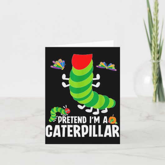 Pretend I'm A Funny Lazy Halloween Costume  Kaart (Voorkant)