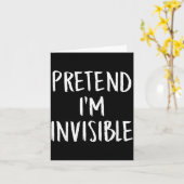 Pretend I'm A Invisible Family Funny Halloween Par Kaart (Gele Bloem)