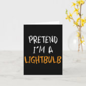 Pretend I'm A Lightbulb Funny Lazy Halloween Costu Kaart (Gele Bloem)