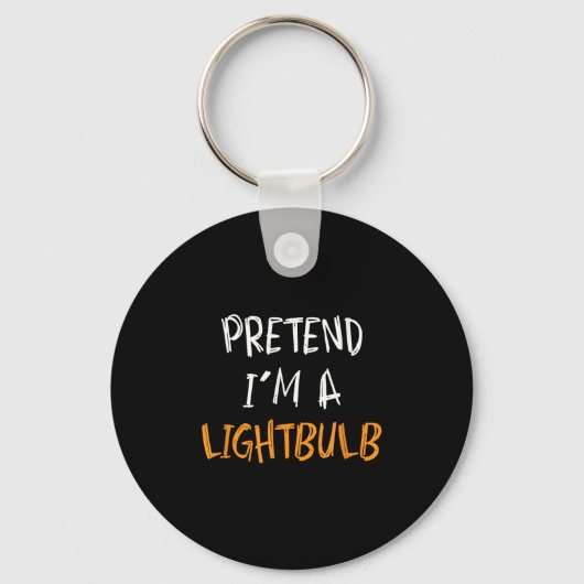 Pretend I'm A Lightbulb Funny Lazy Halloween Costu Sleutelhanger (Voorkant)