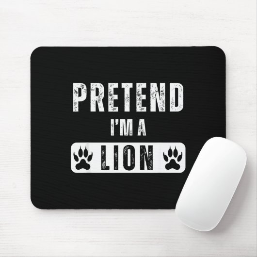 Pretend I'm A Lion Lazy Halloween Easy Costume Muismat (Met muis)