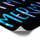 Pretend I'm A Mermaid Lazy Funny Mermaid Halloween Poster (Hoek)