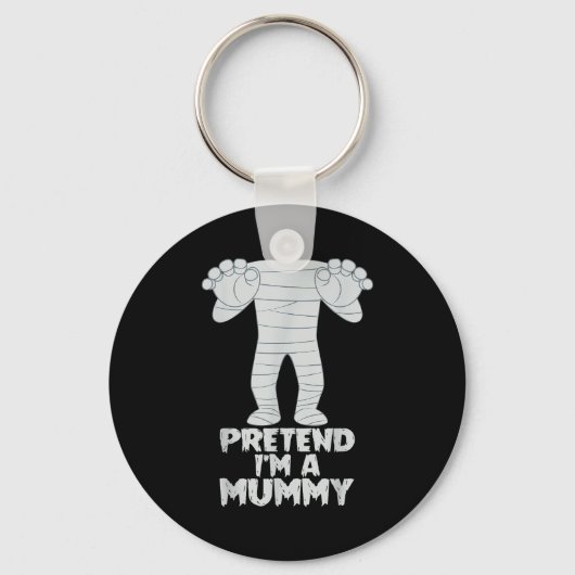 Pretend I'm A Mummy Funny Lazy Halloween Costume Sleutelhanger (Voorkant)