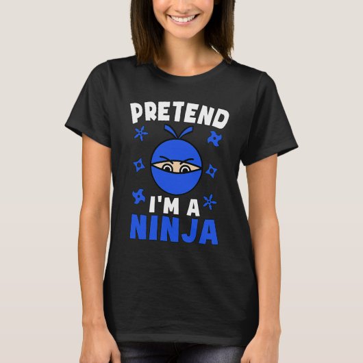 Pretend I'm A Ninja Costume Halloween Party Kids T T-shirt (Voorkant)