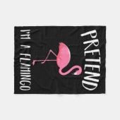 Pretend I'm A Nk Flamingo Funny Halloween Costume Fleece Deken (Voorkant (Horizontaal))