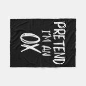 Pretend I'm A Ox Costume Halloween Party Family La Fleece Deken (Voorkant (Horizontaal))