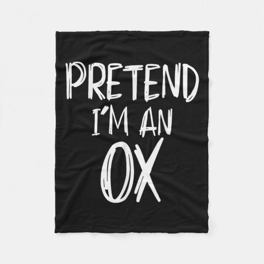Pretend I'm A Ox Costume Halloween Party Family La Fleece Deken (Voorkant)