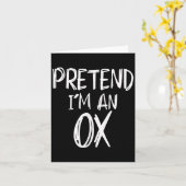 Pretend I'm A Ox Costume Halloween Party Family La Kaart (Gele Bloem)