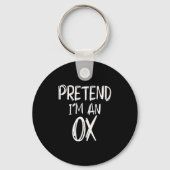 Pretend I'm A Ox Costume Halloween Party Family La Sleutelhanger (Voorkant)