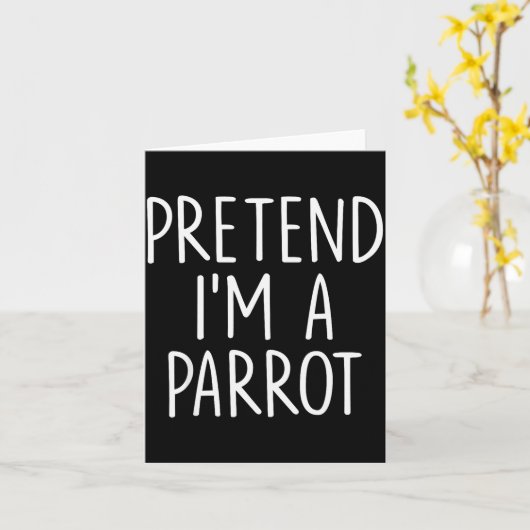 Pretend I'm A Parrot Halloween Couple Costume Grou Kaart (Gele Bloem)