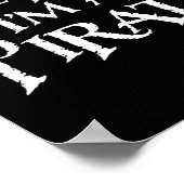 Pretend I'm A Pirate Funny Halloween Costume Poster (Hoek)