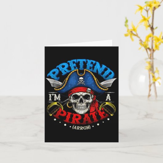 Pretend I'm A Rate Costume Funny Halloween Shirt B Kaart (Gele Bloem)