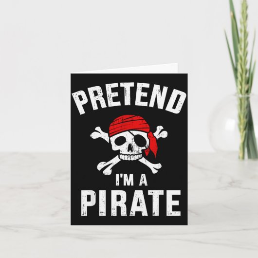 Pretend I'm A Rate Funny Lazy Easy Diy Halloween C Kaart (Voorkant)