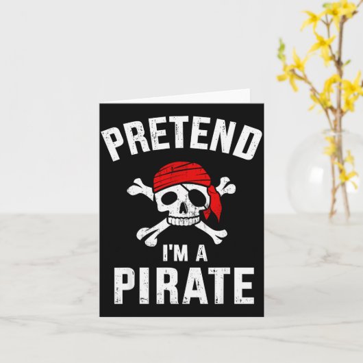 Pretend I'm A Rate Funny Lazy Easy Diy Halloween C Kaart (Gele Bloem)