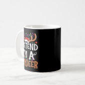 Pretend I'm A Reindeer Lazy Mens Womens Christmas  Koffiemok (Voorkant links)