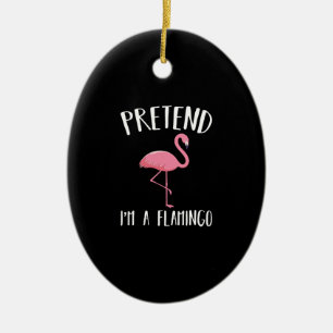 Pretend Im a roze Flamingo Funny Halloween Costume Keramisch Ornament