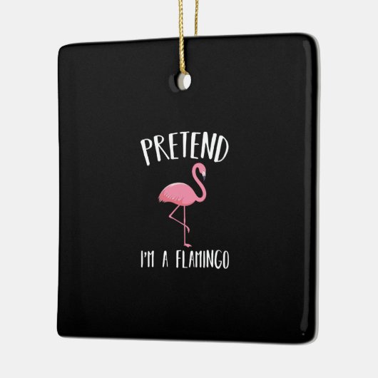 Pretend Im a roze Flamingo Funny Halloween Costume Keramisch Ornament (Links)