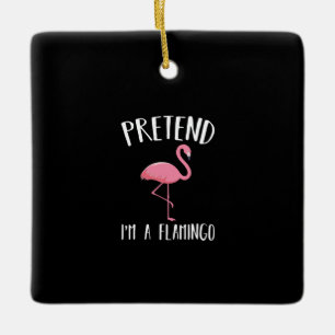 Pretend Im a roze Flamingo Funny Halloween Costume Keramisch Ornament